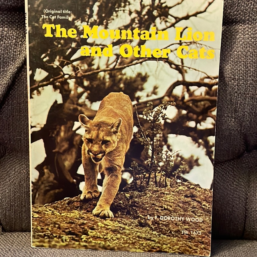 Vintage 1975 The Mountain Lion and Other Cats softcover Scholastic book